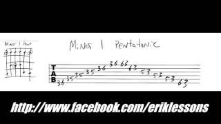 Minor 1 Pentatonic Exercise Quarter Notes at 100 bpm