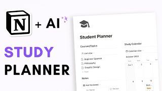 How to use Notion for school (+ FREE student planner template) | Easy tutorial with Notion AI