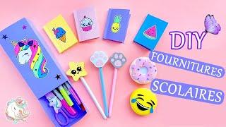 10 DIY FOURNITURES SCOLAIRES - Bricolage facile - Trousse à crayons, décoration de stylos et plus