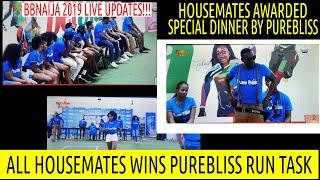 BBNaija 2019 LIVE UPDATES | ALL HOUSEMATES WINS PUREBLISS TASK|THEY ARE REWARDED WITH SPECIAL DINNER