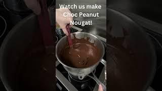 Dark Chocolate Peanut Nougat in the making!