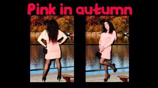 Antonella wears pink in autumn (crossdresser)