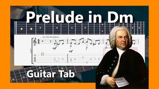 Prelude in Dm ( BWV 999 ) - J S Bach - Guitar TAB