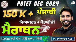 PSTET DEC 2024 | ਪੰਜਾਬੀ ਵਿਆਕਰਨ + ਪੈਡਾਗੋਜ਼ੀ ਮੈਰਾਥਨ | PSTET 2024 Punjabi Marathon | By Puneet Sir