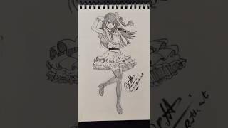 Speed drawing Stickman  Oshi no ko  #shorts #anime #art