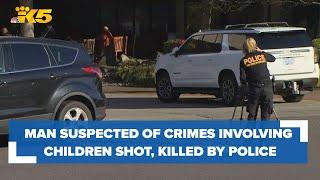 Man suspected of internet crimes against children shot, killed by police inside Tukwila hotel