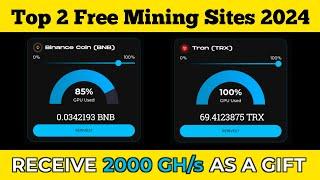 Top 2 Free Cloud Mining Website  Free Bitcoin Mining Sites Without Investment 2024