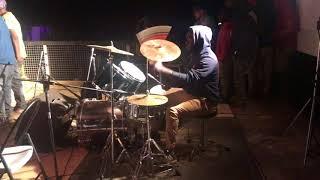 Samuel Inkamala on the drums