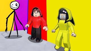 Yuta, Mio Dan Baby Celine Harus Sembunyi Dari Monster Kurus Stikman || ROBLOX