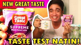 NEW GREAT TASTE  SUPREME BLACK FOREST LATTE | COFFEE REVIEW  | TASTE TEST | FOODIE PH 