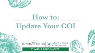 How to update your COI in the Supplier Portal