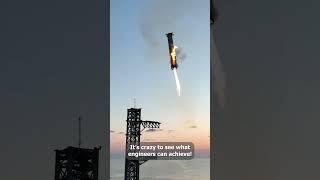 SpaceX reverse landing | caught a rocket mid-air like a chopstick