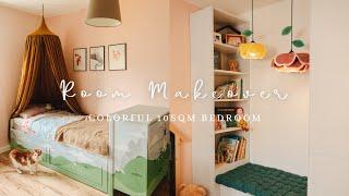 #23 DIY Kid Bedroom Makeover | I painted landscape dresser & bed myself