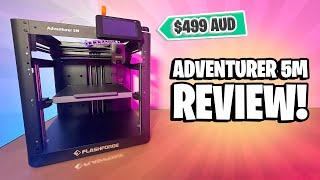 FLASHFORGE ADVENTURER 5M 3D PRINTER REVIEW!!