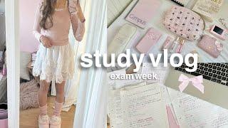 study vlog : exam week preparation, realistic school days in my life