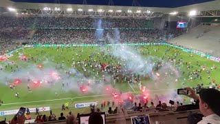 Angry crowds invade pitch after Saint-Etienne relegated from Ligue 1