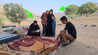  Leila's heavy sadness and the silence of life next to Nourbakhsh's tomb…