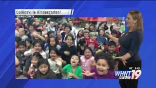 Christina Edwards visits students in Collinsville