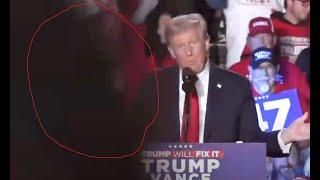 Ghost flies by camera during Donald Trump's live speech