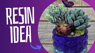 How to Make a Beautiful Artificial Succulent Houseplant with an Epoxy Resin Planter