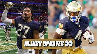 LATEST Notre Dame football injury updates: Jeremiyah Love, Kyngstonn Viliamu-Asa, Howard Cross