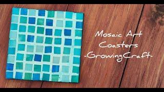 Mosaic Coaster Making - How to use Mosaic Tiles - Growing Craft