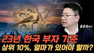 23년 한국의 부자 기준, 얼마가 있어야 상위 10%일까?