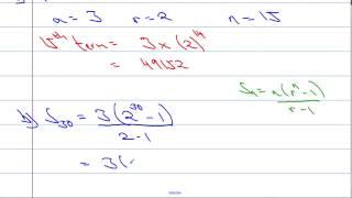 Core Maths: Sequences 7 - Geometric series