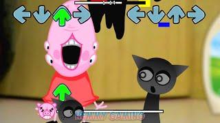 FNF Peppa ALL PHASES vs Sprunki All Phases Sings Sliced Pibby | Incredibox Sprunki FNF Mods