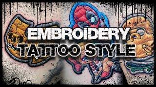 The Embroidery or Patch Tattoo Style