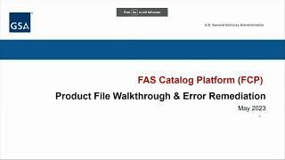 The Product File & Error Remediation in FCP - MAS Vendor Training