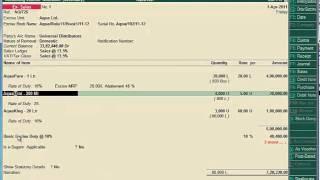 Sales Invoice with excise in Tally Erp9