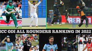 ICC ODI All Rounder Ranking 2022