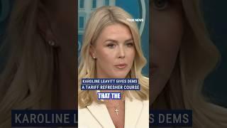 Karoline Leavitt calls out Democrats' hypocrisy on Trump tariffs #shorts #whitehouse #democrats
