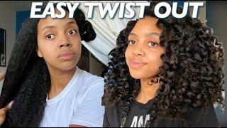 Easiest Flat Twist Out EVER Only 2 Twists | CoolCalmCurly