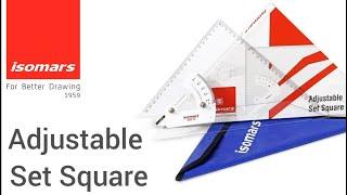 Isomars Adjustable Set Square | Acrylich Adjustable Set Square | ADSP | Isomars