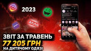 Звіт за Травень 2023 Скільки заробляє інтернет магазин, інстаграм, розетка, пром