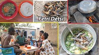 Ultimate voltarian local food FETRI DETSI !! How to prepare Delicious OKRO SOUP without oil