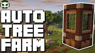 Minecraft: **IMPROVED** 1.17+ Automatic Tree Farm | (NO ZERO TICK) | Easy Tutorial