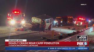 Deadly crash near Camp Pendleton shuts down I-5