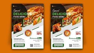 Restaurant Food Flyer Design Tutorial