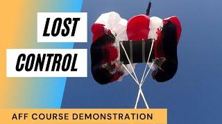 Becoming a skydiver | Lost control | Line twist | Freefall course demonstration