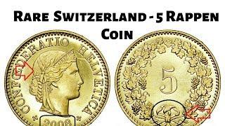 Rare Switzerland 5 Rappen Coin || Rare Foreign Coins || Rare World Coins || Rare Swiss Coins