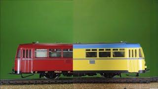 Märklin analog - aus Schienenbus 3016 wird Messwagen 3013