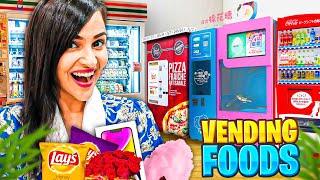 Living on VENDING MACHINE Foods for a DAY 