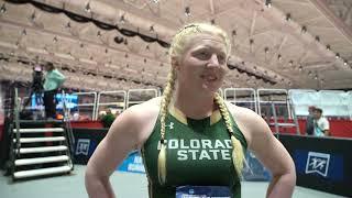 Mya Lesnar Throws 18.53m To Win The Shot Put At The NCAA Indoor Track and Field Championships