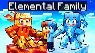 Having a SECRET ELEMENTAL FAMILY in Minecraft!
