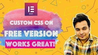 Custom Css with Elementor Free Version using HTML widget