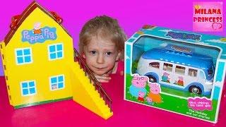 Игровой набор Свинка Пеппа на Отдыхе с Автобусом. Toys set Peppa Pig on vacation with bus