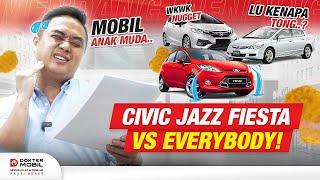 #MendangMending | Ford Fiesta MENANGis TOTAL vs Honda Civic vs Honda Jazz - Dokter Mobil Indonesia